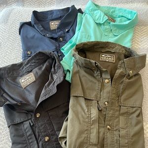 👕 Bundle of 4 Drake Men's Fishing-style shirts 3X (Navy/Teal/Black/Green)